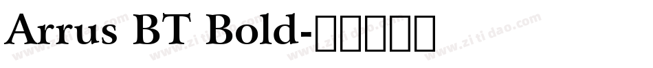 Arrus BT Bold字体转换